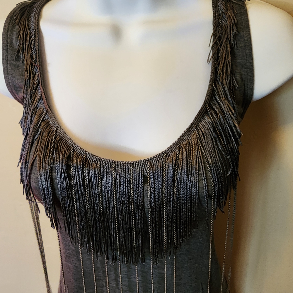 Metal Fringe Tank Top